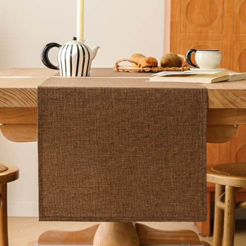 ViaElayu Tischläufer Braun Frühling Modern Tisch läufer Abwaschbar Tischdeko Landhausstil Table Runner Küche Tisch Dekoration Party Geburtstag Hochzeit Dekor 40x140 cm ViaElayu Tischläufer Braun Frühling Modern Tisch läufer Abwaschbar Tischdeko Landhausstil Table Runner Küche Tisch Dekoration Party Geburtstag Hochzeit Dekor 40x140 cm von ViaElayu