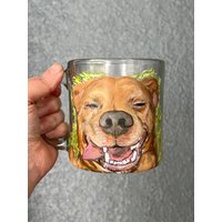 Handbemalte Haustier Kaffeetasse Benutzerdefinierte Hunde Oder Katzen Kunst von ViaFrancesca