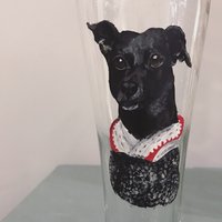 Handgemaltes Haustier Porträt Pilsner Glas - Benutzerdefiniertes Hunde Oder Katzen Bierglas von ViaFrancesca