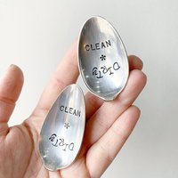Vintage Silber Magnet - Geschirrspüler Handgestempelt Clean Dirty Dish Custom Made in Den Usa Vintage Silber Magnet - Geschirrspüler Handgestempelt Clean Dirty Dish Custom Made in Den Usa von ViaFrancesca