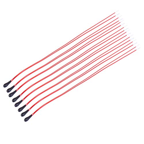 10-teiliger MF52BThermistor, hochempfindlicher Temperatursensor, Temperatursonden für 3D-Drucker-Heißbett-Hot-End-Extruder mit 60-mm-Lackdraht(5k) von ViaGasaFamido