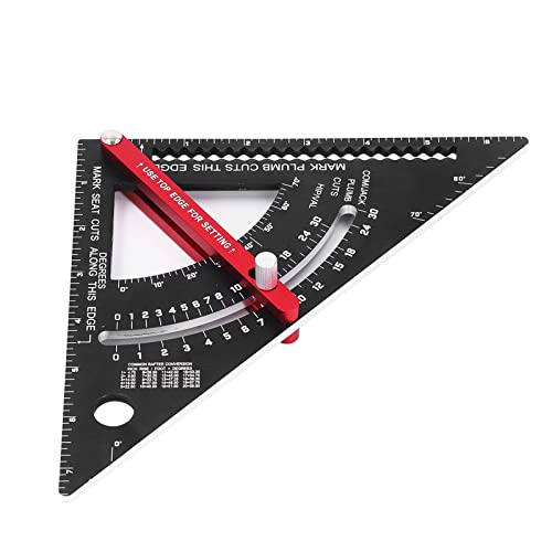 7 Zoll Rafter Square Speed ​​Square Triangle Lineal mit Goniometer von ViaGasaFamido