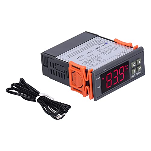 Digitaler Allzweck-Temperaturregler Fahrenheit STC-1000 Digitaler Thermostat Kühl- und Heizthermostat(24V) von ViaGasaFamido