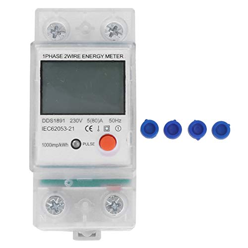 Digitaler DIN-Schienen-Stromzähler, Energiezähler, Elektronischer KWh-Zähler, Misst den Verbrauch Genau, Fortschrittliche Technologie für den Innenbereich von ViaGasaFamido