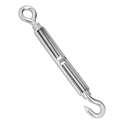 Drahtseilspanner 304 Edelstahl M16 Einstellbare Spannschlossschraube Haken Rigging Zubehör Offener Blumenkorb für Bündeln und Befestigen von Stahldrahtseilen von ViaGasaFamido