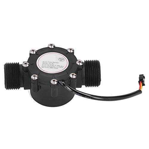 Wasserdurchflusssensor Durchflusssensor Wasserdurchflussmesser Zähler Hallmesser Durchflussmesserzähler Wasserdurchfluss-Hall-Sensor G1 im Außengewinde Schwimmbad DC324V1-100L/min von ViaGasaFamido