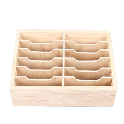 Handybox aus Holz mit 12 Fächern, Großem Fassungsvermögen, Besserer Aufbewahrung, Praktischer Verwendung, Tollem Material, Robustem Design, für die Tischorganisation zu Hause, Im von ViaGasaFamido