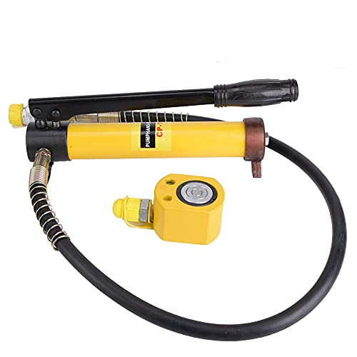 Hydraulikzylinder Manuelle Hydraulikpumpe + Ultradünnes 10T Hydraulikzylinder-Stahlgriff-Hebewerkzeug,Jack von ViaGasaFamido