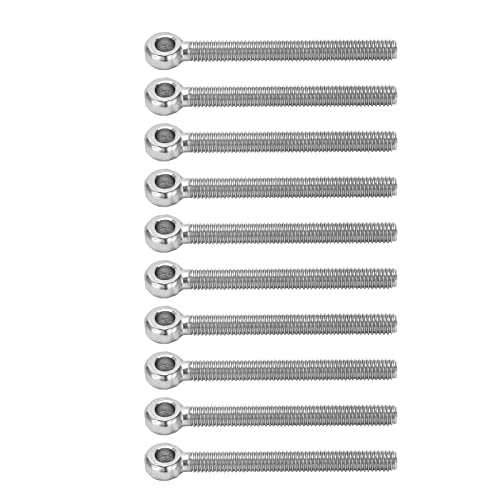 M6 X 60 Augenschrauben, Schraubösen, M6 X 60 Ösenschraubenhaken, 304 Edelstahl-Ösenschrauben, Runde Haken-Gewindeösenschrauben, 10 Stück, Expansionsschrauben von ViaGasaFamido