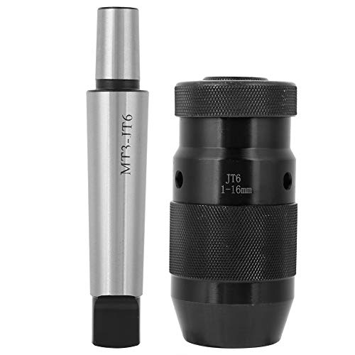 MT3 JT6 1-16MM selbstspannender Bohrfutter 1/32 "-5/8" Keyless-Bohrfutter mit automatischer Verriegelung Mit MT3-JT6-Adapter für Drehmaschinen-Fräsbohrmaschine MT3 JT6 1-16MM selbstspannender Bohrfutter 1/32 "-5/8" Keyless-Bohrfutter mit automatischer Verriegelung Mit MT3-JT6-Adapter für Drehmaschinen-Fräsbohrmaschine von ViaGasaFamido