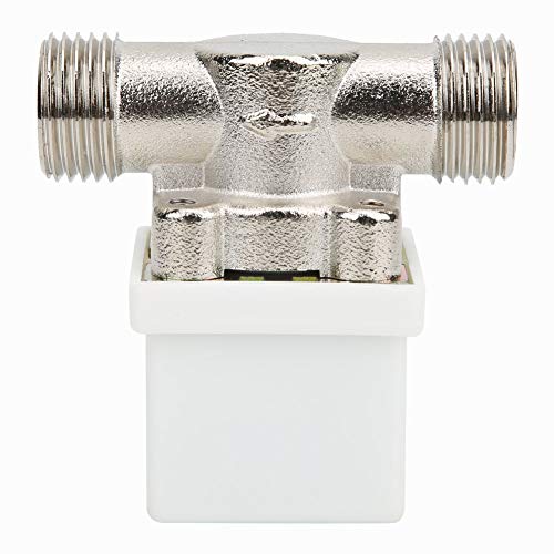 Magnetventil, G1/2-Zoll-Gleichstrom, 12 V, 0.3 A, NC Vorsteuermagnetventil, normalerweise geschlossen für Wasser, mit galvanischer Oberflächenbeschichtung von ViaGasaFamido