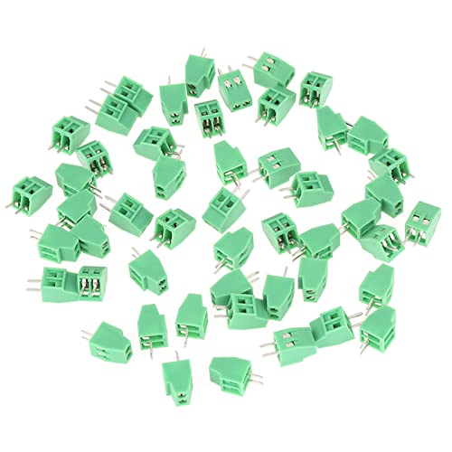 PCB Terminal Block Connector, Terminal Block Connector, 50pcs 2 Pin 2.54mm Pitch Green PCB Universal Screw Terminal, Twist on Wire Connectors von ViaGasaFamido