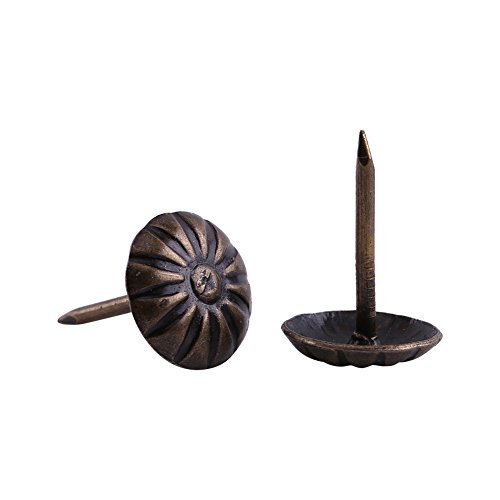 Polsternägel Set, 100pc Vintage Bronze Metall Tag Möbel Polsternägel Set Antike Sofa Schuhtür Dekorative Tack Stud Kit(11 × 16 mm) von ViaGasaFamido