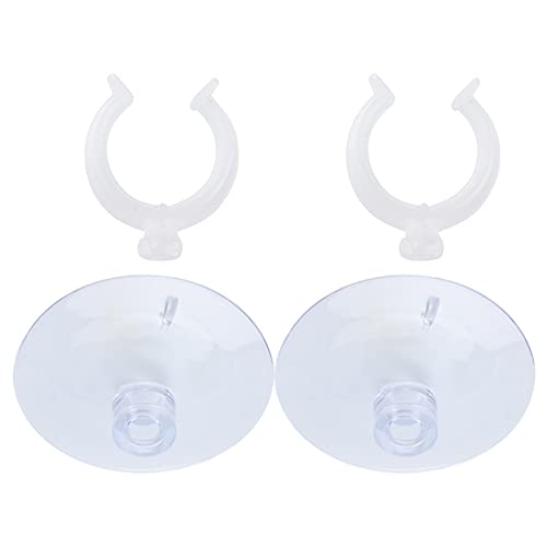 ViaGasaFamido Schlauchschellen, leichte Feste Saugnapf Airline Schlauchhalter 2PCS Aquarium Saugnapf Clips für Aquarium[Kann 22-25mm Klemmen] Handtaschenhalter von ViaGasaFamido