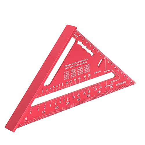 Triangle Carpenter Square Druckguss-Aluminiumlegierung für Mess- und Markierungswerkzeug(Rot) von ViaGasaFamido