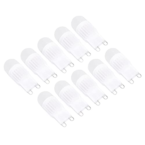 ViaGasaFamido 10 Stück G9 LED Glühbirne Dimmbar 2W 500lm G9 LED Glühbirne 30W Halogen Äquivalent für Kronleuchter Deckenleuchte Wandleuchte G9 Glühbirne Glühbirne G9 Wandlampe 220V Warmweißes Licht von ViaGasaFamido