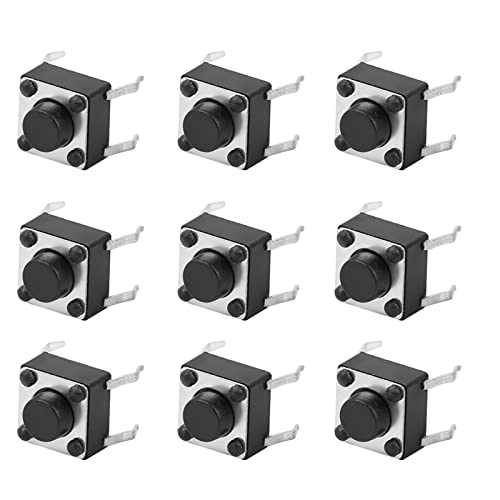 ViaGasaFamido 100 STK. Momentaner taktiler, Druckknopfschalter, Mini Micro Tact Switch Zubehör, 6 x 6 x 5 mm Miniatur-Mikro-Taster-Tastschalter ViaGasaFamido 100 STK. Momentaner taktiler, Druckknopfschalter, Mini Micro Tact Switch Zubehör, 6 x 6 x 5 mm Miniatur-Mikro-Taster-Tastschalter von ViaGasaFamido