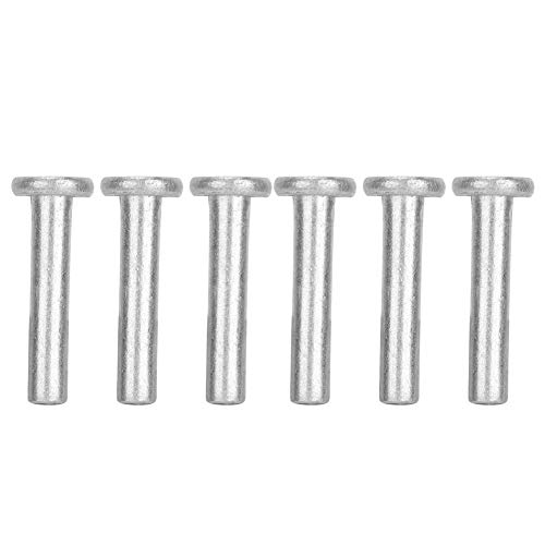 ViaGasaFamido 100 Stück Massivaluminiumnieten, GB867 M4 Flachkopf Aluminiumnieten Flachkopf Massivniet Hardware Befestigungselemente für die Befestigung im Maschinenbau(M4*25) von ViaGasaFamido