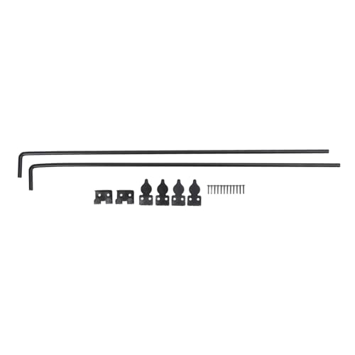 ViaGasaFamido 2 Sätze 36 Zoll Heavy Duty Gate Drop Cane Bolzenschraube für Holzzaun Metalltore Eisen -Tore mit Legierungsstahlschwarzpulverbeschichtung von ViaGasaFamido