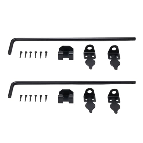 ViaGasaFamido 2 Set 18 "Hochleistungsrohr -Rohrschrauben -Gate -Stange -Legierungs -Stahl -Hardware -Messriegel für Holzpvc Metallzaun Metallstopper Eisenstift Einmalige Doppeltüren von ViaGasaFamido