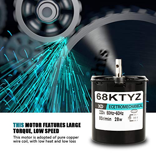 ViaGasaFamido 28W AC220V Permanent Magnet Synchronmotor, Großes Moment der Kraft, Metallgetriebe, Reiner Kupferdrahtspule, Niedriggeräuschdesign, für die Klebemaschine der Instrum ViaGasaFamido 28W AC220V Permanent Magnet Synchronmotor, Großes Moment der Kraft, Metallgetriebe, Reiner Kupferdrahtspule, Niedriggeräuschdesign, für die Klebemaschine der Instrum von ViaGasaFamido