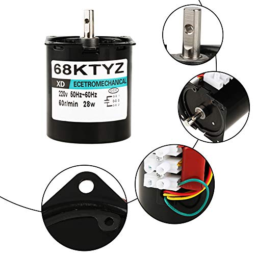 ViaGasaFamido 28W AC220V Permanent Magnet Synchronmotor, Großes Moment der Kraft, Metallgetriebe, Reiner Kupferdrahtspule, Niedriggeräuschdesign, für die Klebemaschine der Instrum ViaGasaFamido 28W AC220V Permanent Magnet Synchronmotor, Großes Moment der Kraft, Metallgetriebe, Reiner Kupferdrahtspule, Niedriggeräuschdesign, für die Klebemaschine der Instrum von ViaGasaFamido