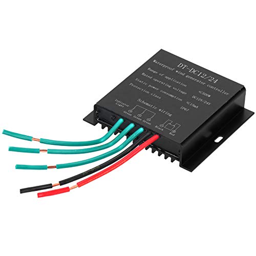 ViaGasaFamido 500W Aluminiumlegierungwindgenerator Controller, Reverse -Verbindungsschutz, Spannung und Strombegrenzung, IP67 Wasserdicht für Automatische Batterielade, Geeignet für Schwere von ViaGasaFamido
