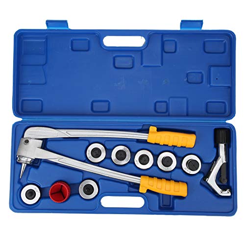 ViaGasaFamido 7-Teiliges Hebelrohr-Expander-Werkzeug-Pressset Aus Gehärtetem Stahl Mit Packbox Zum Reiben Von Kupferrohren-Reibahle-Set Ct-100A / M 10-28 Mm,Expander von ViaGasaFamido