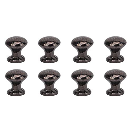 ViaGasaFamido 8 Stück Miniatur Puppenhaus End Tisch 1:12 Maßstab Möbel Runde Seite Tee Tisch Modell für Puppenhaus Wohnzimmer Szene Dekoration (BLACK) von ViaGasaFamido