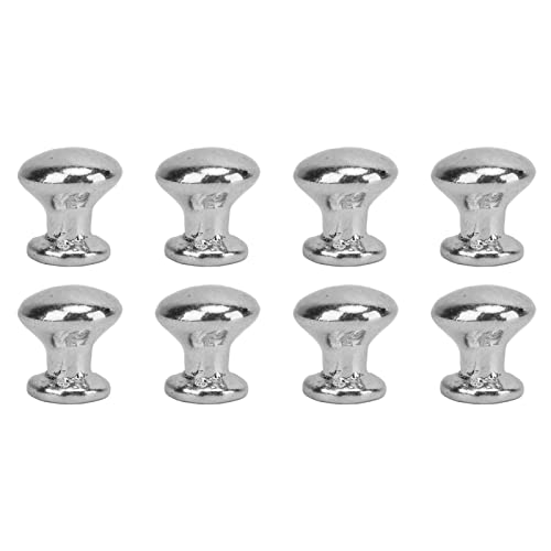 ViaGasaFamido 8 Stück Miniatur Puppenhaus End Tisch 1:12 Maßstab Möbel Runde Seite Tee Tisch Modell für Puppenhaus Wohnzimmer Szene Dekoration (SILVER) von ViaGasaFamido