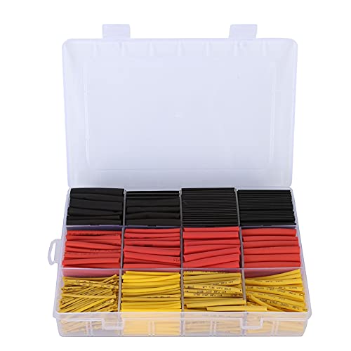 ViaGasaFamido 800Pcs Schrumpfschlauch-Kit Schrumpfschläuche Wire Wrap Assorted Sleeving Tube Wrap Kabel Wire Kit Isolierung Elektrisches Kabelhülsen-Sortiment,Schrumpfschlauch von ViaGasaFamido