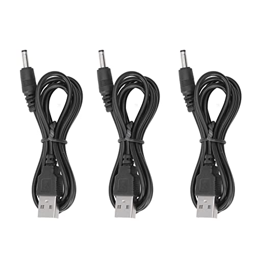 ViaGasaFamido DC-Ladekabel, 3 Stück USB-Ladekabel DC-5-V-Klinken-Netzkabel 3,5 X 1,35 Mm Kompatibel mit USB 2.0 USB 3.0 für Lüfter, Telefonlautsprecher, USB-Kabel von ViaGasaFamido