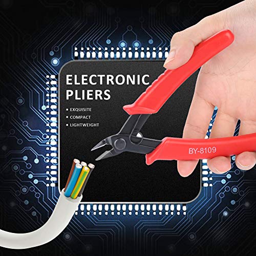 ViaGasaFamido Elektronische Zange mit Exquisitem Griff aus Design, Stahlschneideberichtungskabelschneider, Kompaktes und Leichtes Design für 0,8-1,6 Mm Draht von ViaGasaFamido