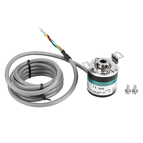 ViaGasaFamido Inkrementaler Drehgeber GTK3808 Hohlwelle Optoelektronischer Drehgeber ABZ 3 Phase 1000 Puls 5V-24V Weitspannungsgeber IP54 Schutzart von ViaGasaFamido