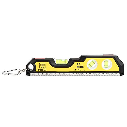 ViaGasaFamido Magnetischer Horizontaler Lineal Tragbares Kunststoffmesswerkzeug und Praktisch mit Hängenden Loch Hohe Genauigkeit Blasenspiegel Magnetischer 230 Mm Aluminiumskala ViaGasaFamido Magnetischer Horizontaler Lineal Tragbares Kunststoffmesswerkzeug und Praktisch mit Hängenden Loch Hohe Genauigkeit Blasenspiegel Magnetischer 230 Mm Aluminiumskala von ViaGasaFamido