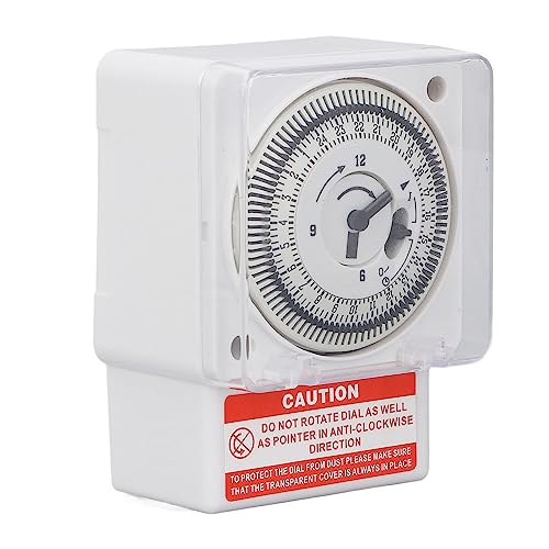 ViaGasaFamido Mechanischer Timer AC220V -Zeitsteuerungsschalter 24 -Stunden -Zyklus 15 Minuten Intervall Einfacher Installation für das Heimküchenbadezimmer von ViaGasaFamido