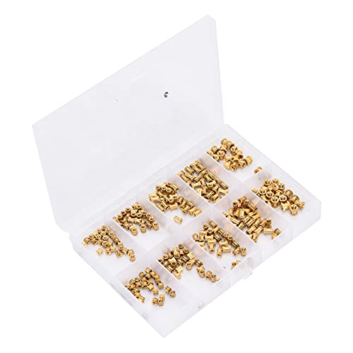 ViaGasaFamido Messing Knurled Nut Einbettentmentelemente M2 M2,5 M3 Sortiment Kit mit Führern Zur Einfachen Installation, Breite Anwendung für Elektronik von ViaGasaFamido