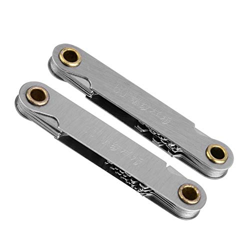 ViaGasaFamido Messung von Gewinde, Edelstahlschraubenstangsmessgeräte, 2pcs Imperial 55 Grad Metrik 60 Grad Klar Gekennzeichnet, Bequem Tragbar von ViaGasaFamido