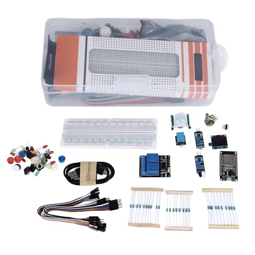 ViaGasaFamido Multi-Interface-ESP32-Modul-Set, Komplettes Starter-Kit, Erweiterbare Schnittstellen, WiFi-Entwicklungsplatine, Starter-Kit für ESP 32S Maker-Projekt, Anfänger, Ingenieure ViaGasaFamido Multi-Interface-ESP32-Modul-Set, Komplettes Starter-Kit, Erweiterbare Schnittstellen, WiFi-Entwicklungsplatine, Starter-Kit für ESP 32S Maker-Projekt, Anfänger, Ingenieure von ViaGasaFamido