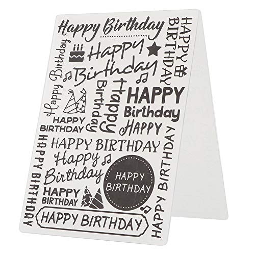 ViaGasaFamido Prägeordner Vorlage, Alles Gute zum Geburtstag Prägeordner Transparente Siegelvorlage Formen Werkzeuge DIY Handcraft Scrapbooking Stempel Fotoalbum DekorWerkzeuge von ViaGasaFamido