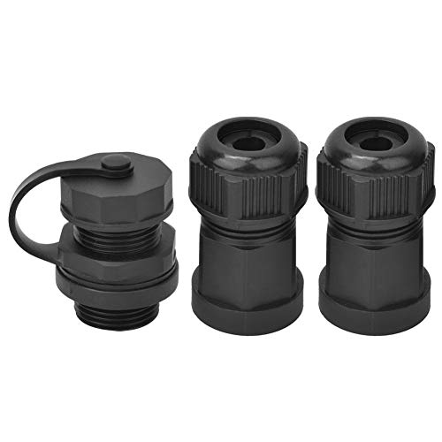 ViaGasaFamido RJ45 Cat5 Cat6 Panel Mount -Adapter Weiblicher Ethernet -Pass durch Stecker IP67 Water Proof Stecker 8 Stifte mit Abdeckung (Kern + 2 Schale) von ViaGasaFamido