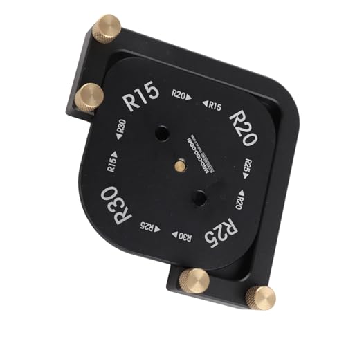 ViaGasaFamido Radius Jig Frässchablonen Eckenradiusfrässchablonen, Aluminiumlegierung Runde Eckenfrässchablonen Fräserschablonen für Abgerundete Ecken für die Holzbearbeitung von ViaGasaFamido