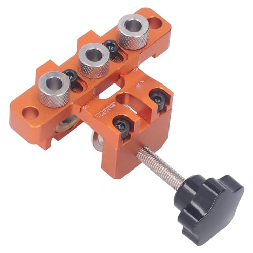 ViaGasaFamido Robustes Aluminium -Doweling -Jig Kit, Genaue Lochpositionierung, Gravierte Skalen, Vielseitig 3 in 1 Dübel Jig Kit, Schnellklemme für Holzbearbeitungsprojekte mit Dübel Bohranleitung, von ViaGasaFamido