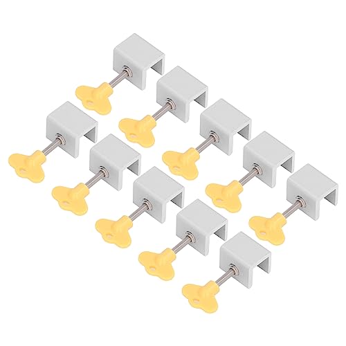 ViaGasaFamido Schiebetürfensterschloss, Verhindern, Dass Fallen, Ihre Familie Sichern, Einfache Installation, 15-Pack-Mehrzweck-Schlösser für Fenster, Schränke und Mehr (SILVER) von ViaGasaFamido