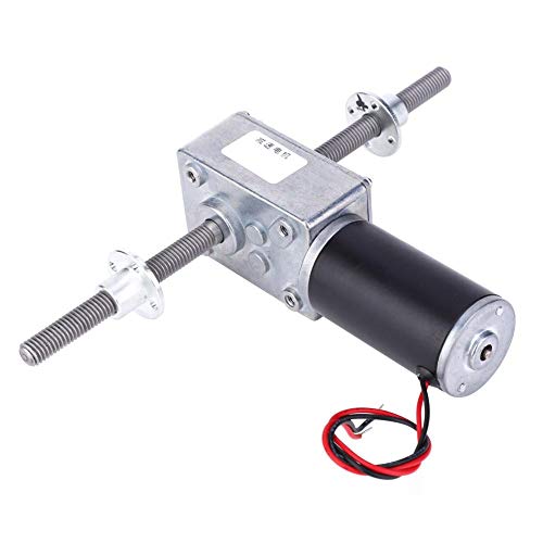 ViaGasaFamido Schneckengetriebemotor, DC 24V M8 Rechts- und Linksgewinde DC-Getriebemotor drehzahl- und drehmomentstarker Turbinenminderermotor 2480 mit Flansch(Geschwindigkeitsreduzierungsrate 17) von ViaGasaFamido