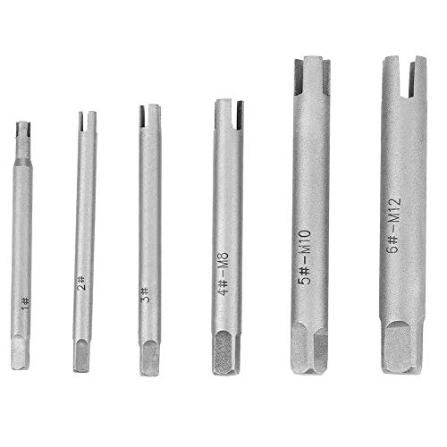 ViaGasaFamido Schraubenhahn -Tap -Extraktor -Set Hochgeschwindigkeit Stahl Gebrochener Kopfhacktaps Remover Stripped Ersatzwerkzeug für Industrieschraubenschrauben Entfernung (6PCS) von ViaGasaFamido