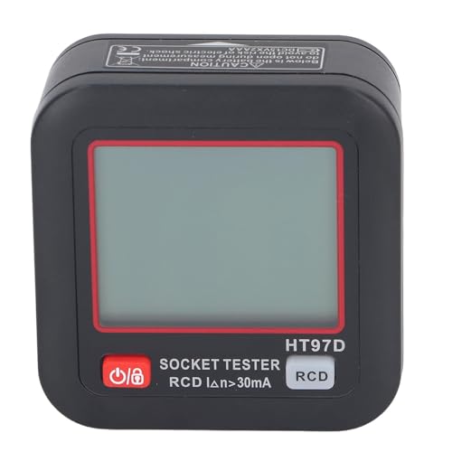 ViaGasaFamido Socket Tester, Multifunktion Aler GFCI-Outlet-Tester mit LCD-Display und RCD-Trip-Tests Zur Erkennung von Verdrahtung Fehlfunktionen in GFCI-Standard Verlängerung Kabel ViaGasaFamido Socket Tester, Multifunktion Aler GFCI-Outlet-Tester mit LCD-Display und RCD-Trip-Tests Zur Erkennung von Verdrahtung Fehlfunktionen in GFCI-Standard Verlängerung Kabel von ViaGasaFamido