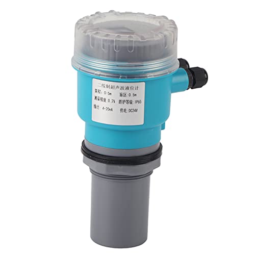 ViaGasaFamido Ultrasonic-Level-Messgerät, Digitales LED-Display mit 4-20-mA-Analogleistung IP65 Water Proof für Wasserbehandlungsabbau DC24V-Leistung (0 ~ 5meter) von ViaGasaFamido