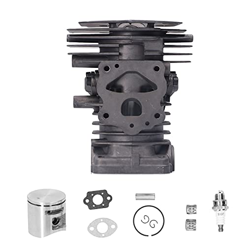 ViaGasaFamido Zylinderkolben -Top End Rebuild Kit, Kettensägen -Teile Zylinderkolben mit Zündkerze für 445 450 450e Kettensäge von ViaGasaFamido