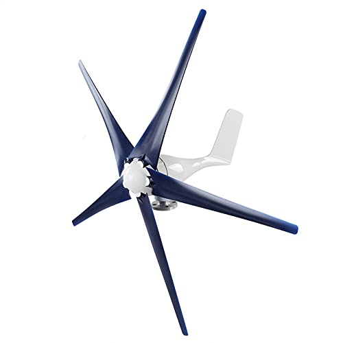 Windturbinen Generator, Windmühlen Generator 800W Windturbine Unternehmen 5-Blatt-Windregler-Turbinen Generator-Kit für Boote, Terrassen, Kabinen oder Privathaushalte(Blue 12V) von ViaGasaFamido